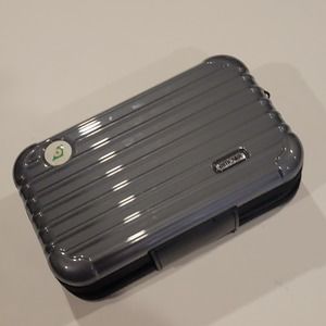 RIMOWA Glossy Dark Gray Ribbed Carry Case
